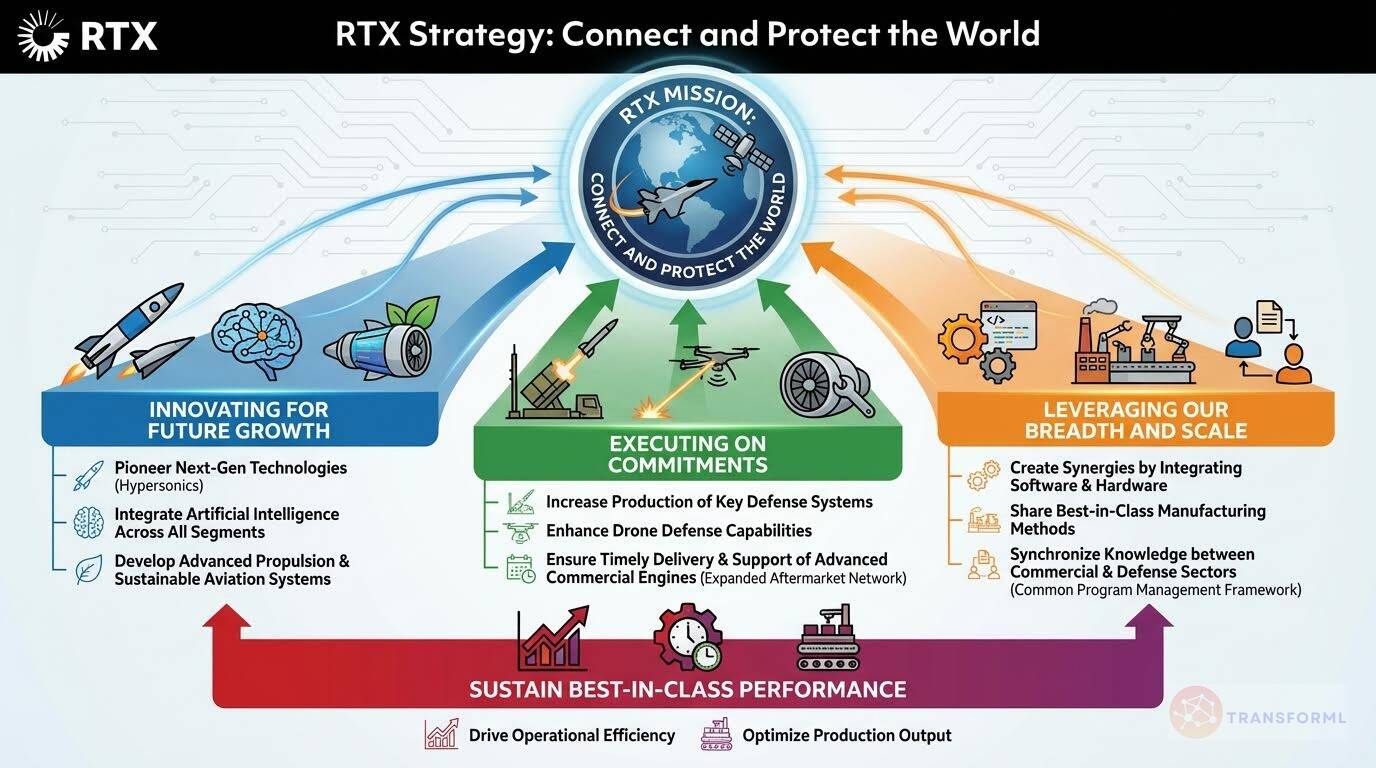 SimianX AI RTX füze savunma radarı ve uçak motoru tedarik zinciri konsepti SimianX AI RTX füze savunma radarı ve uçak motoru tedarik zinciri konsepti