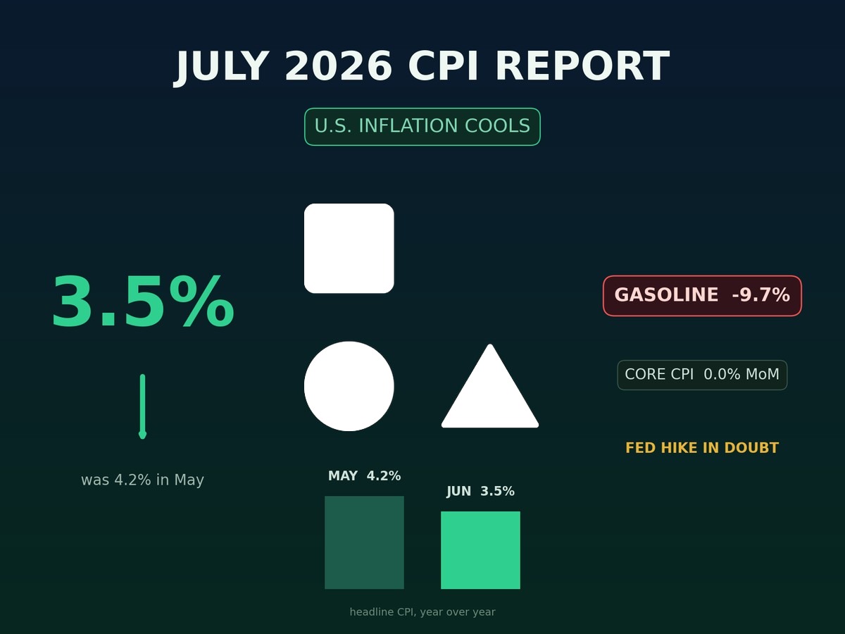 2026年7月CPIレポート:インフレ低下、FRBの利上げに疑問
