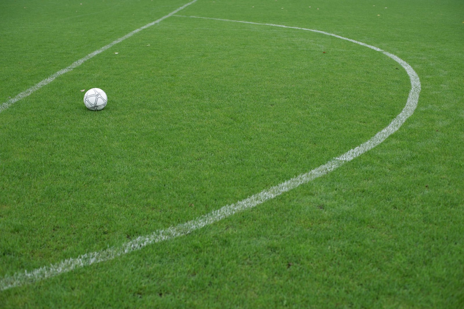 SimianX AI Soccer ball resting on a green pitch under stadium lights SimianX AI Soccer ball resting on a green pitch under stadium lights