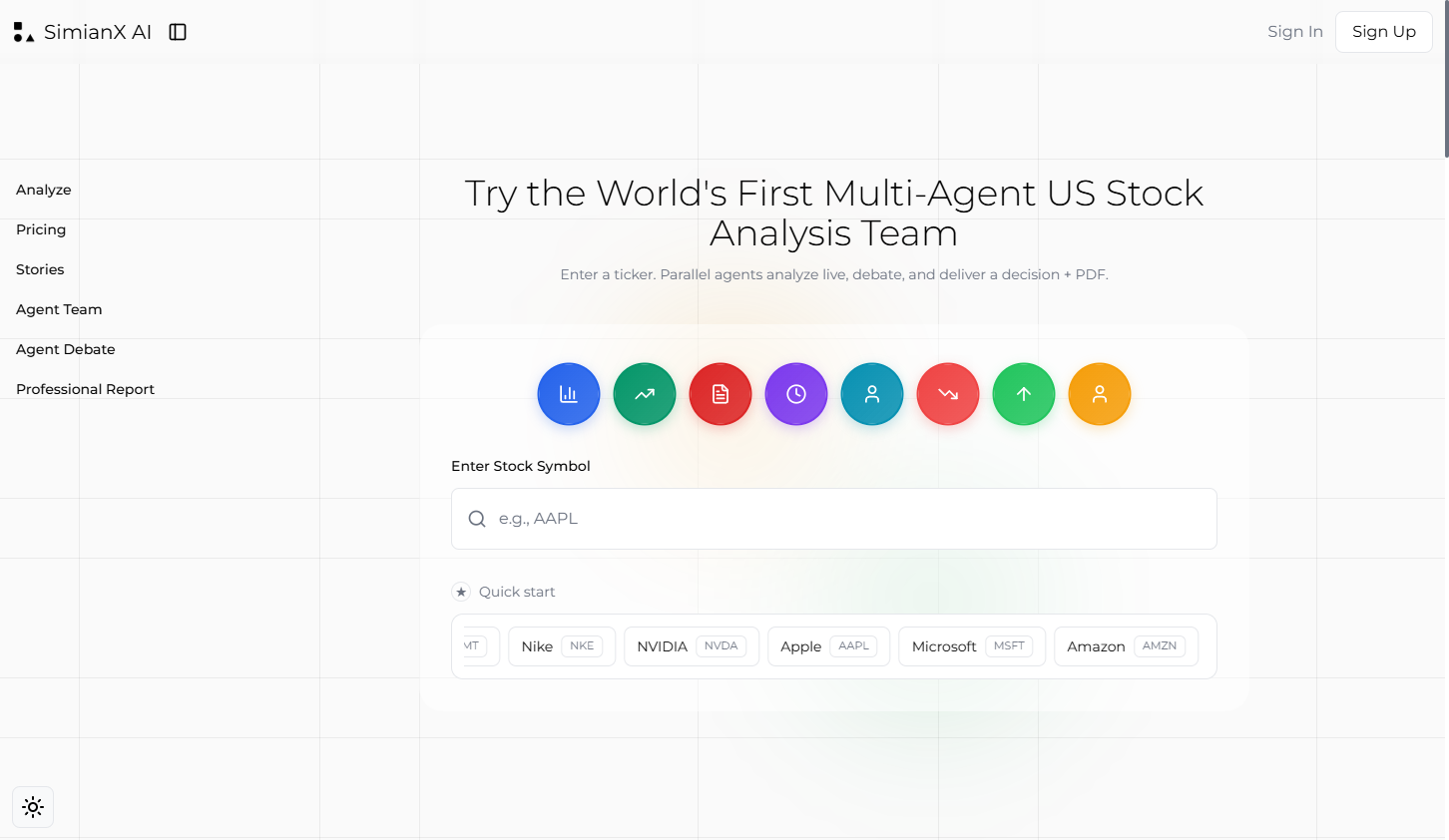 SimianX AI Homepage image SimianX AI Homepage image